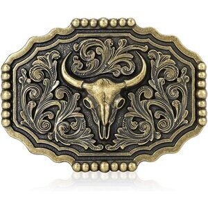 Women's Gold Alloy Rodeo Cowgirl Western Party Replacement Imported Belt Buckle